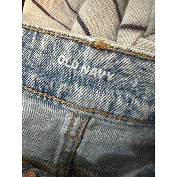 Old Navy High Rise Secret Slim Size 6 Light Blue Denim Jean Skirt Button Fly - Picture 4 of 9
